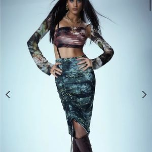 Jaded London FATALE MIDI DRESS